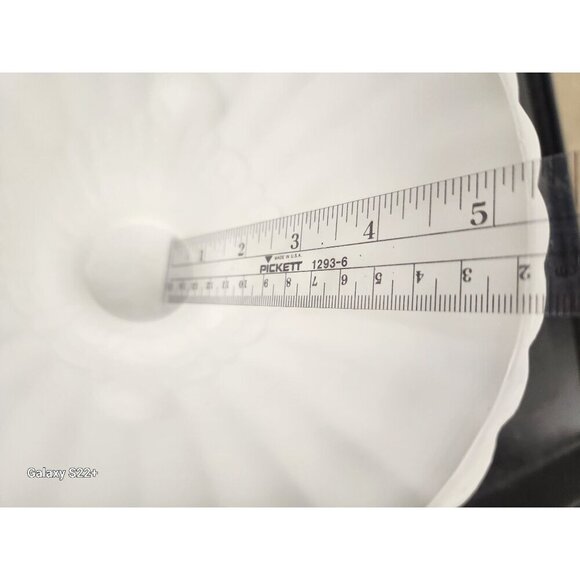 Lamp Bulb Cover, vintage frosted glass ruffled lamp shade replacement light shad - Picture 12 of 12